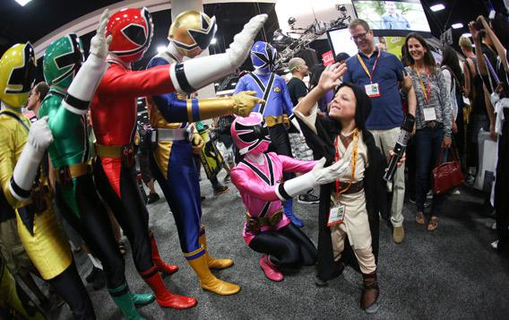 Power Rangers at Comic-Con at the San Diego Convention Center on July 12, 2012 in San Diego, California.