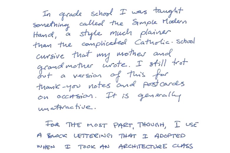 Handwriting sample of Julia Turner.