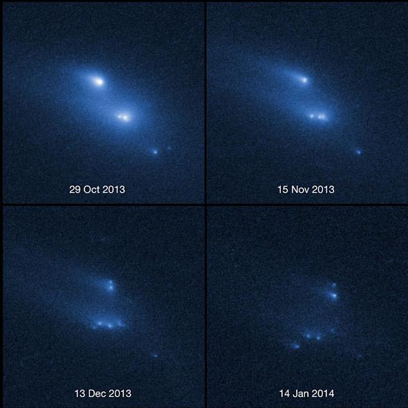 asteroid disintegrates