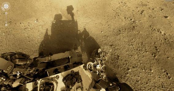 Self portrait of NASA's Mars rover Curiosity.