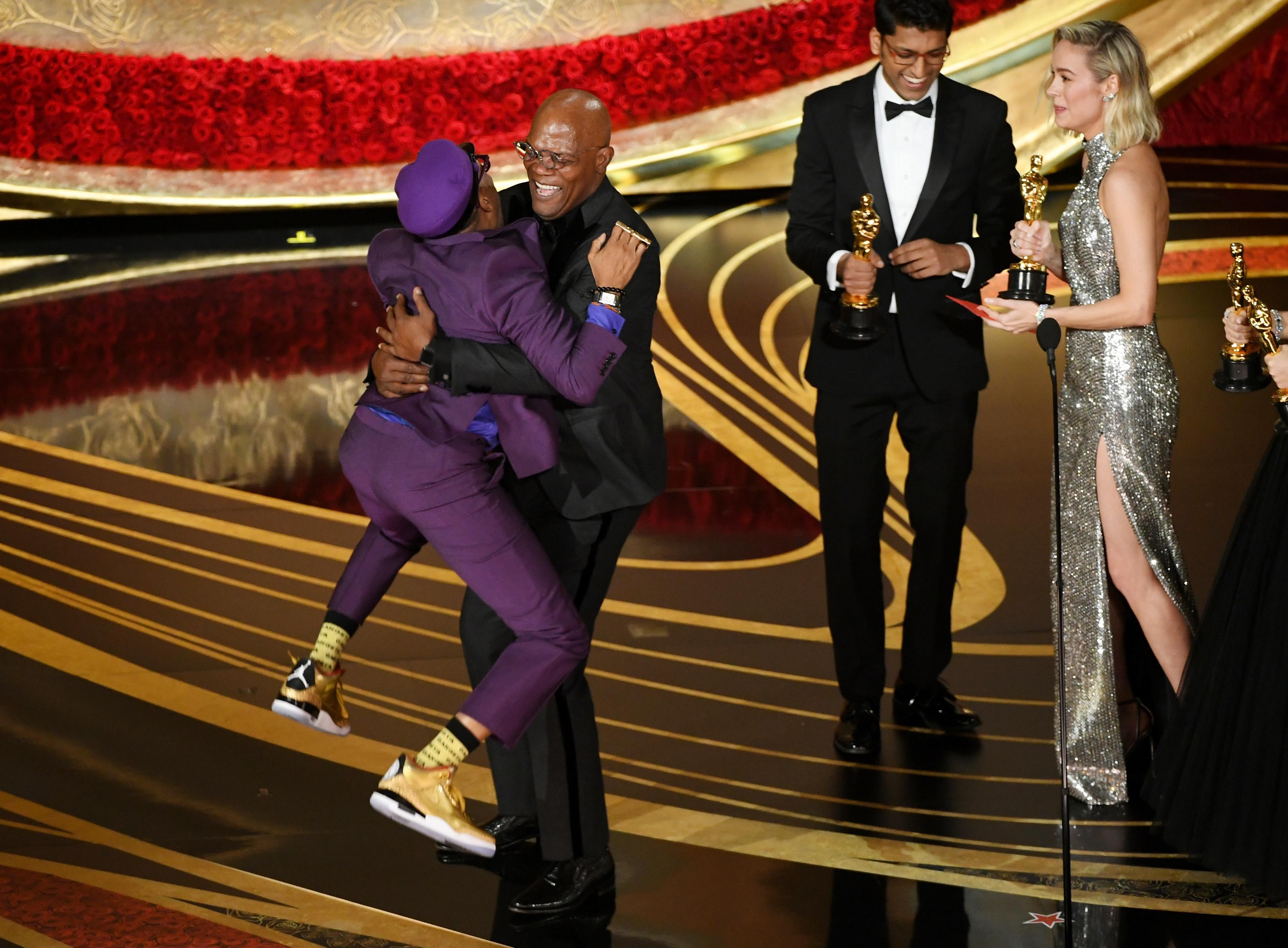 Spike Lee's Oscar acceptance speech included political message, dance moves.