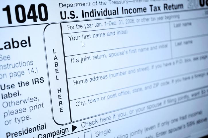 Income tax form 1040