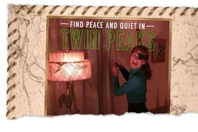 Woman in Twin Peaks drawing the blinds.