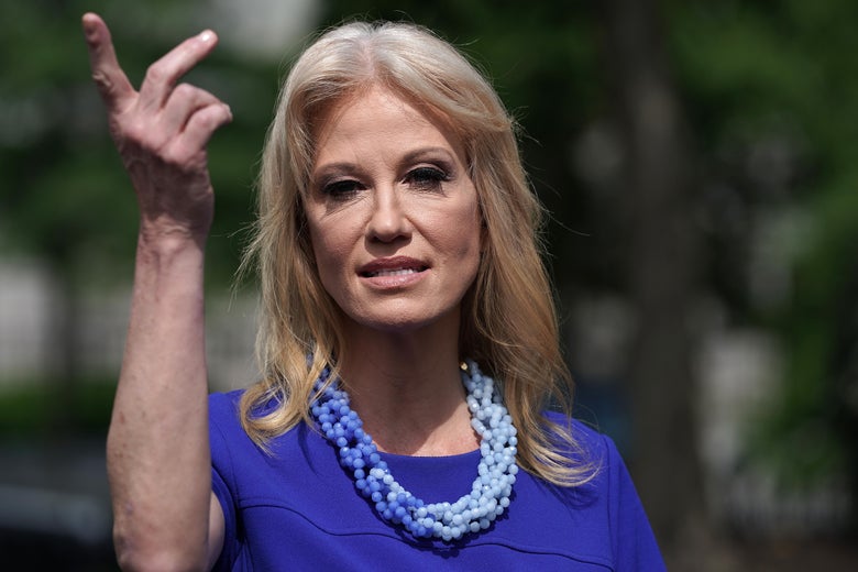 White House aide Kellyanne Conway outside the West Wing May 23, 2019 in Washington, DC.