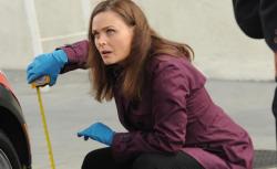 Emily Deschanel as Temperance Brennan in Bones.