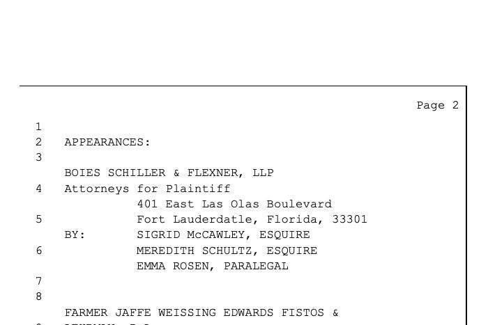 a screenshot of the deposition