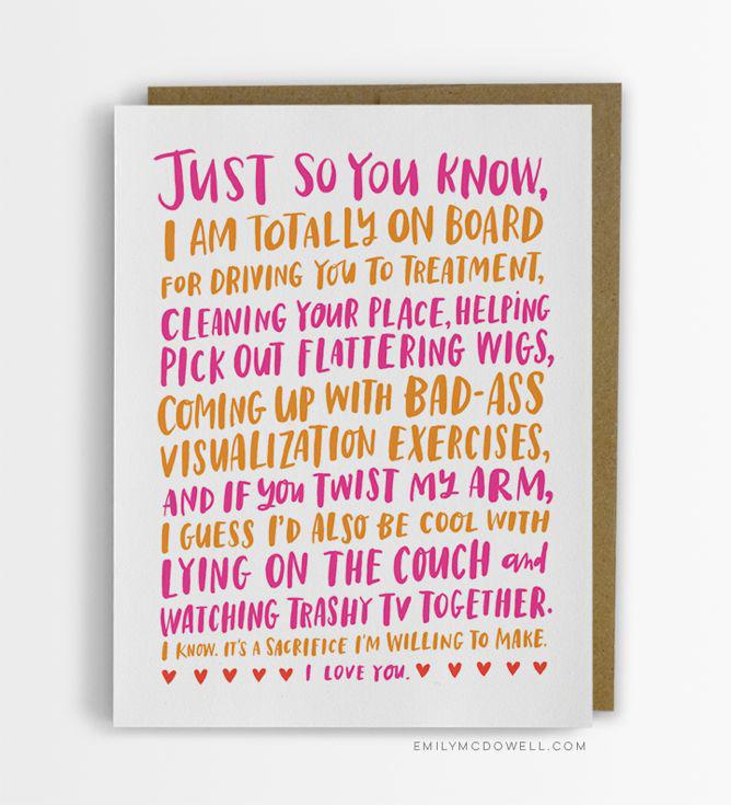 Empathy Cards By Emily Mcdowell Are Greeting Cards Designed For Cancer Patients By A Cancer Survivor