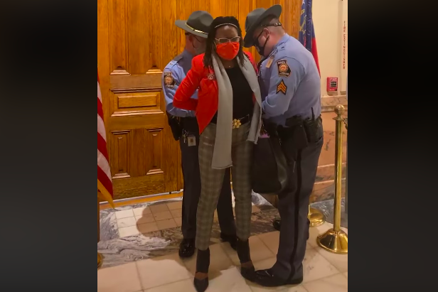 Black Lawmaker Arrested in Georgia Capitol for Trying to Attend Governor’s Voting Restriction Bill Signing Black Lawmaker Arrested in Georgia Capitol for Trying to Attend Governor’s Voting Restriction Bill Signing
