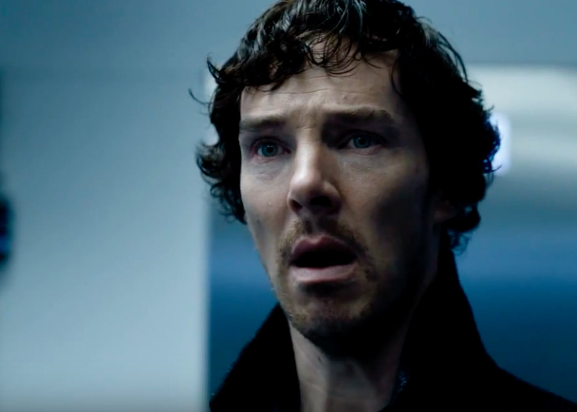 Benedict Cumberbatch as Sherlock Holmes.