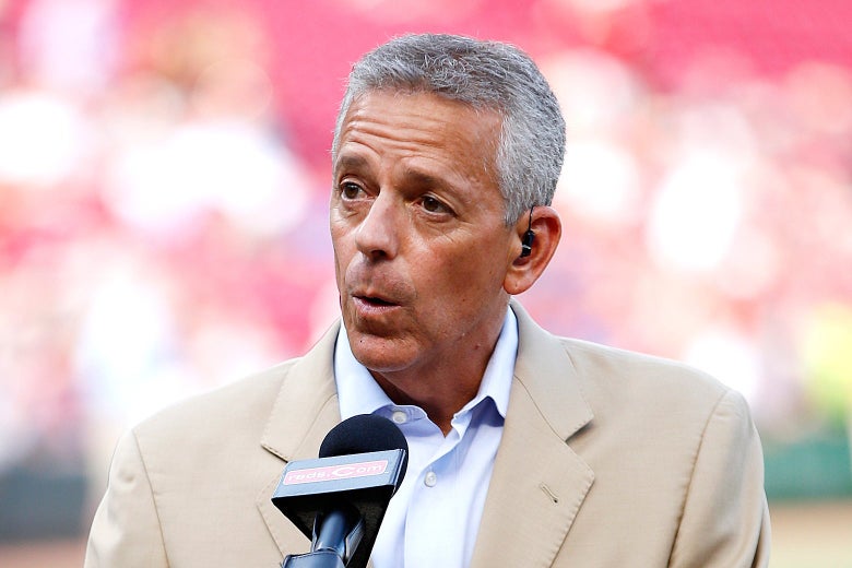Cincinnati Reds television broadcaster Thom Brennaman prior to a game on June 16, 2017 in Cincinnati, Ohio.