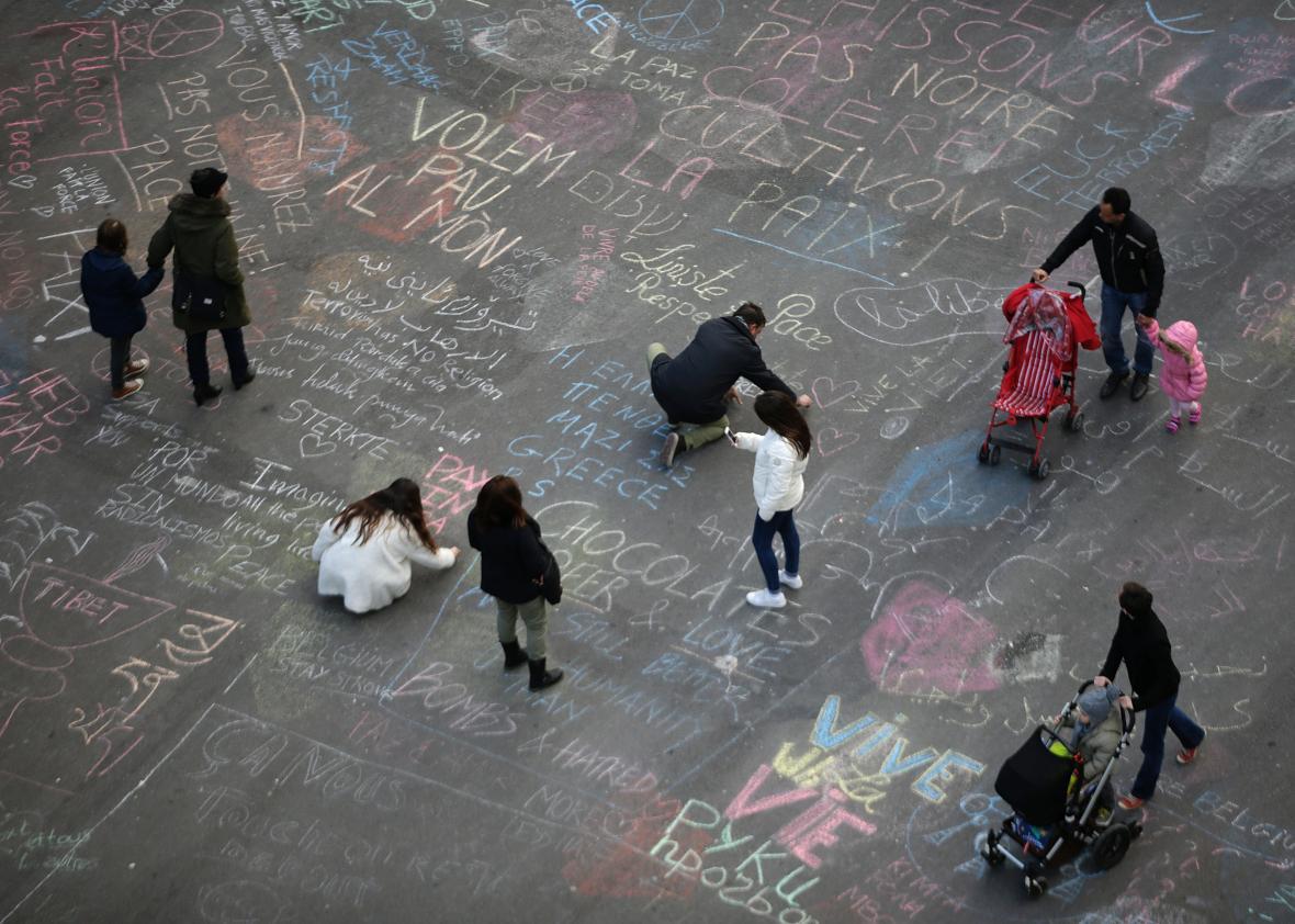 Brussels sidewalk chalk