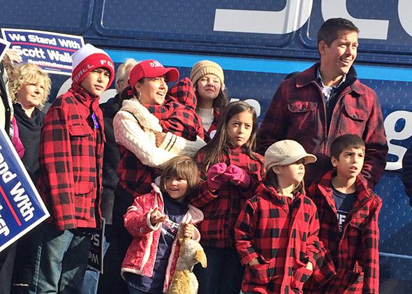 Sean Duffy and his family campaigning this weekend.