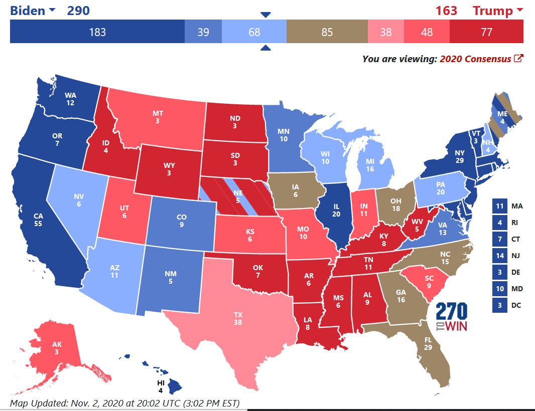 The Hottest Election Night Website Is 270toWin.com.