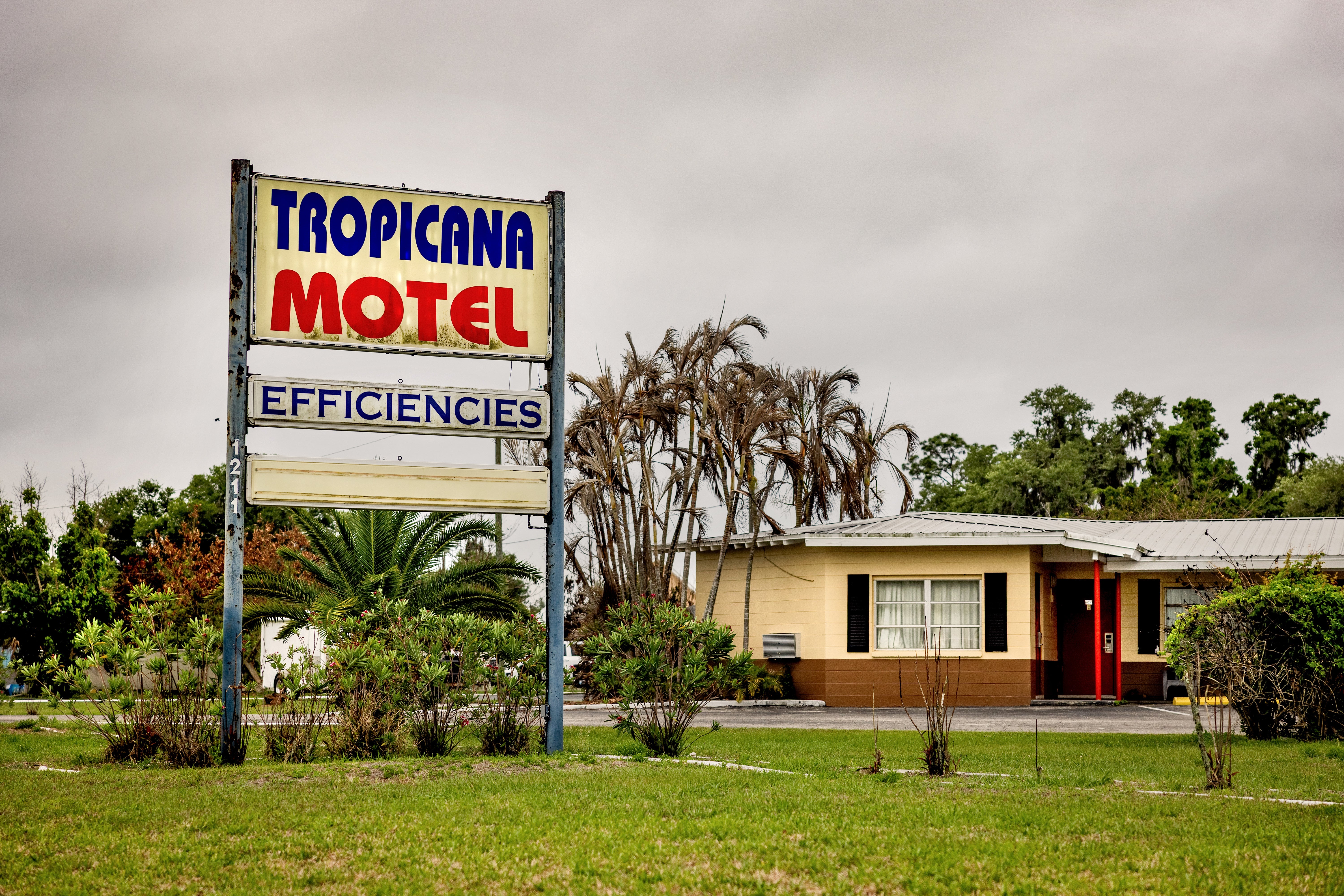 The Tropicana Motel, which has seen better days. 