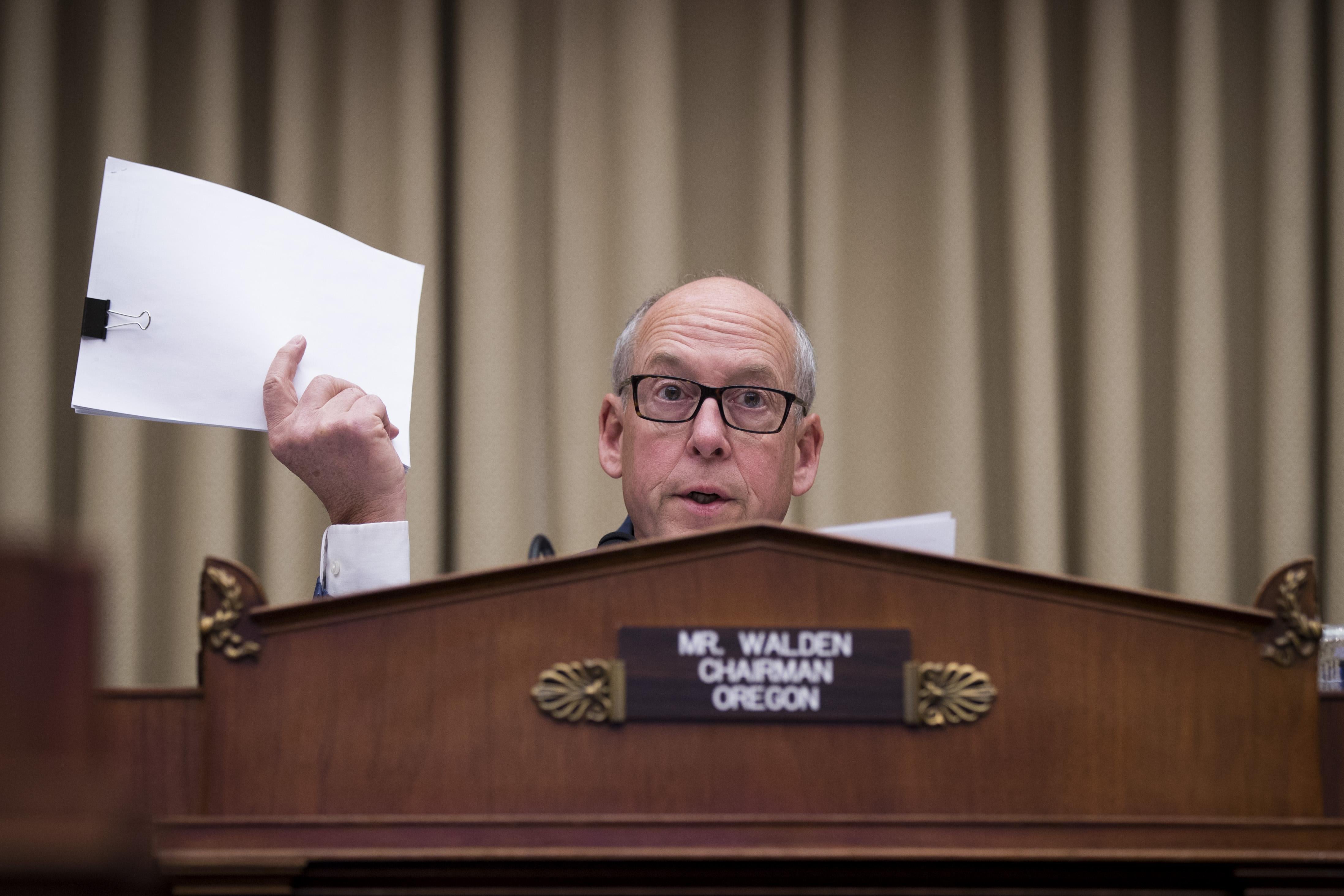 Rep. Greg Walden at a committee hearing.
