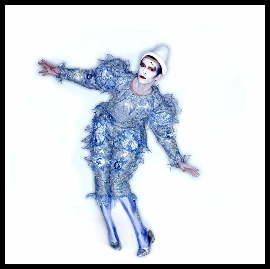 Pierrot (or ‘Blue Clown’) costume, 1980. Designed by Natasha Korniloff for the ‘Ashes to Ashes’ video and Scary Monsters (and Super Creeps) album cover.