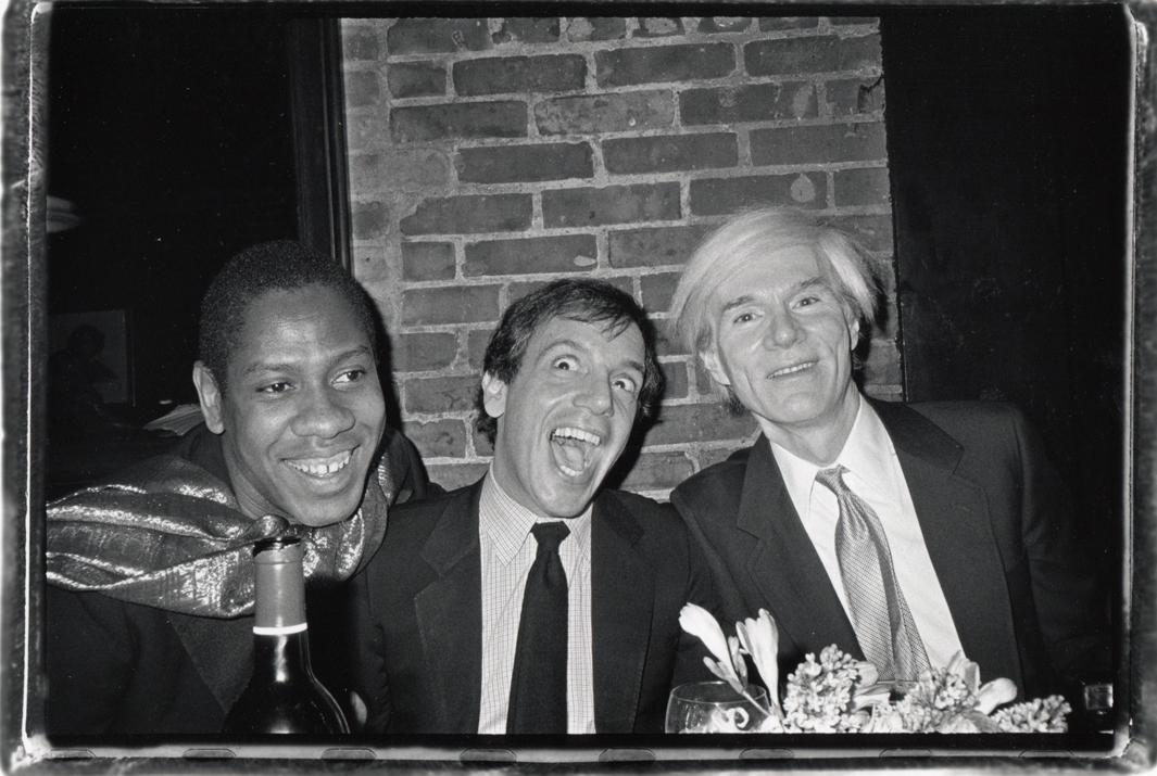 André Leon Talley, Steve Rubell, Co-Owner of Studio 54, and Andy Warhol at a Birthday Dinner Given for Bianca Jagger by Carolina and Reinaldo Herrera at Mortimers, 1981
