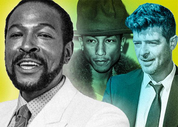 Marvin Gaye, Pharrell Williams, and Robin Thicke