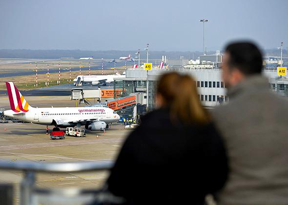 Germanwings plane in Duesseldorf, western Germany
