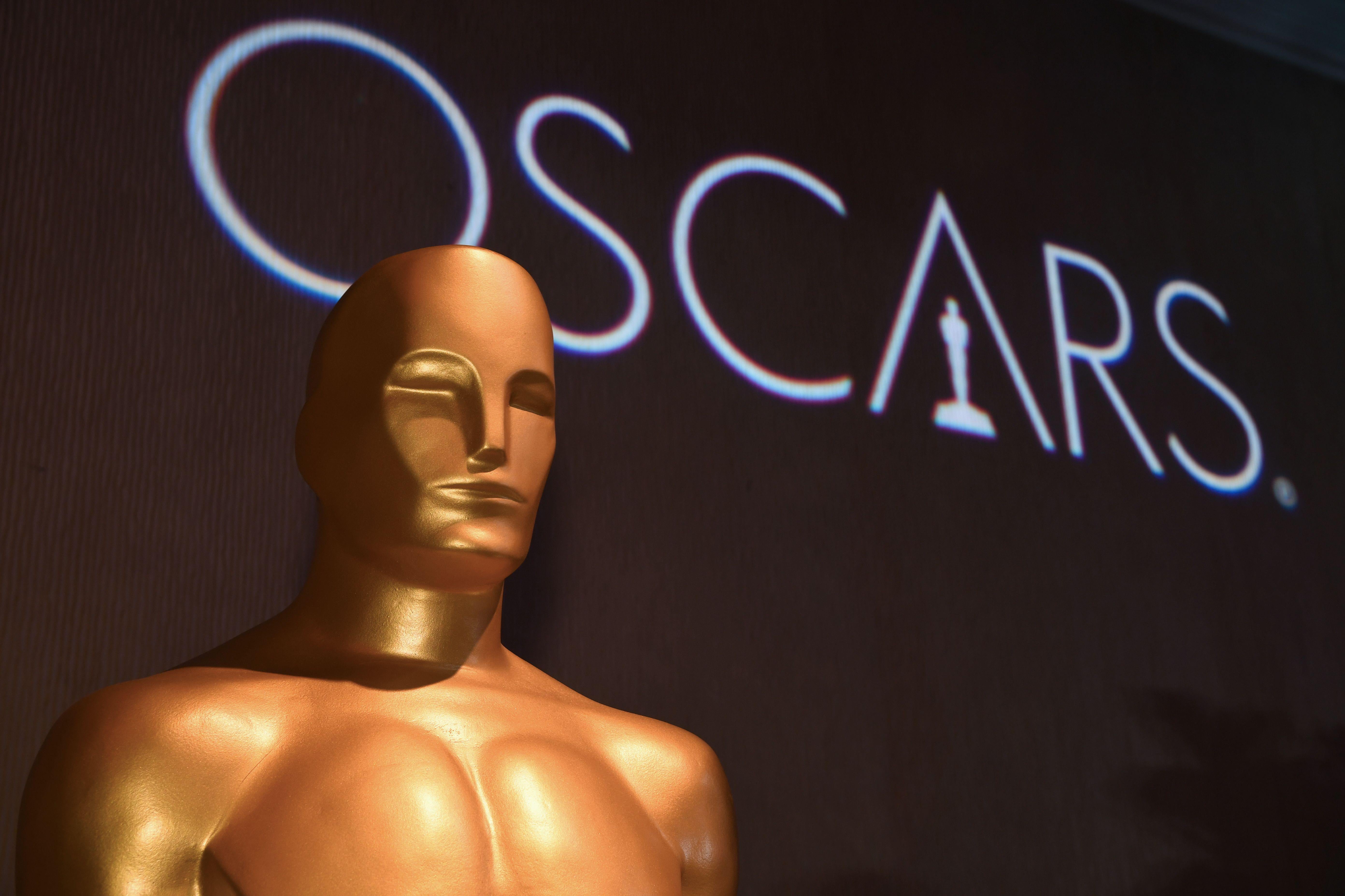 An Oscar Statue at the Academy Awards luncheon.