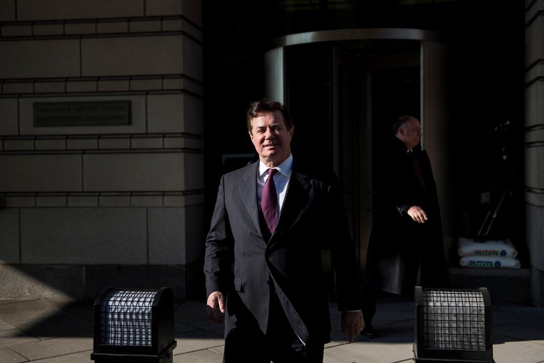 Former Trump campaign chairman Paul Manafort leaves Federal Court on December 11, 2017 in Washington, DC.
In October, Trump's one-time campaign chairman Paul Manafort and his deputy Rick Gates were arrested on money laundering and tax-related charges. / AFP PHOTO / Brendan Smialowski (Photo credit should read BRENDAN SMIALOWSKI/AFP/Getty Images)