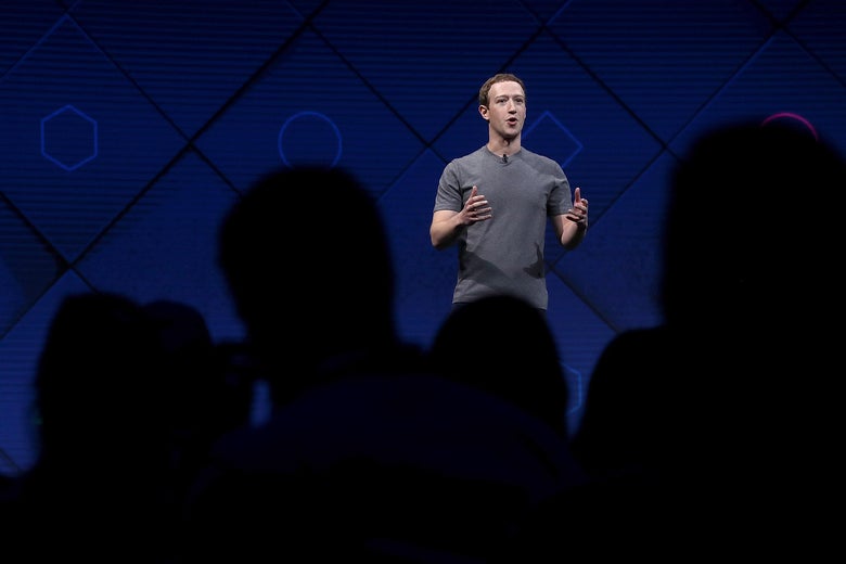 Facebook CEO Mark Zuckerberg delivers the keynote address at Facebook's F8 Developer Conference on April 18, 2017 at McEnery Convention Center in San Jose, California. The conference will explore Facebook's new technology initiatives and products. (Photo by Justin Sullivan/Getty Images)