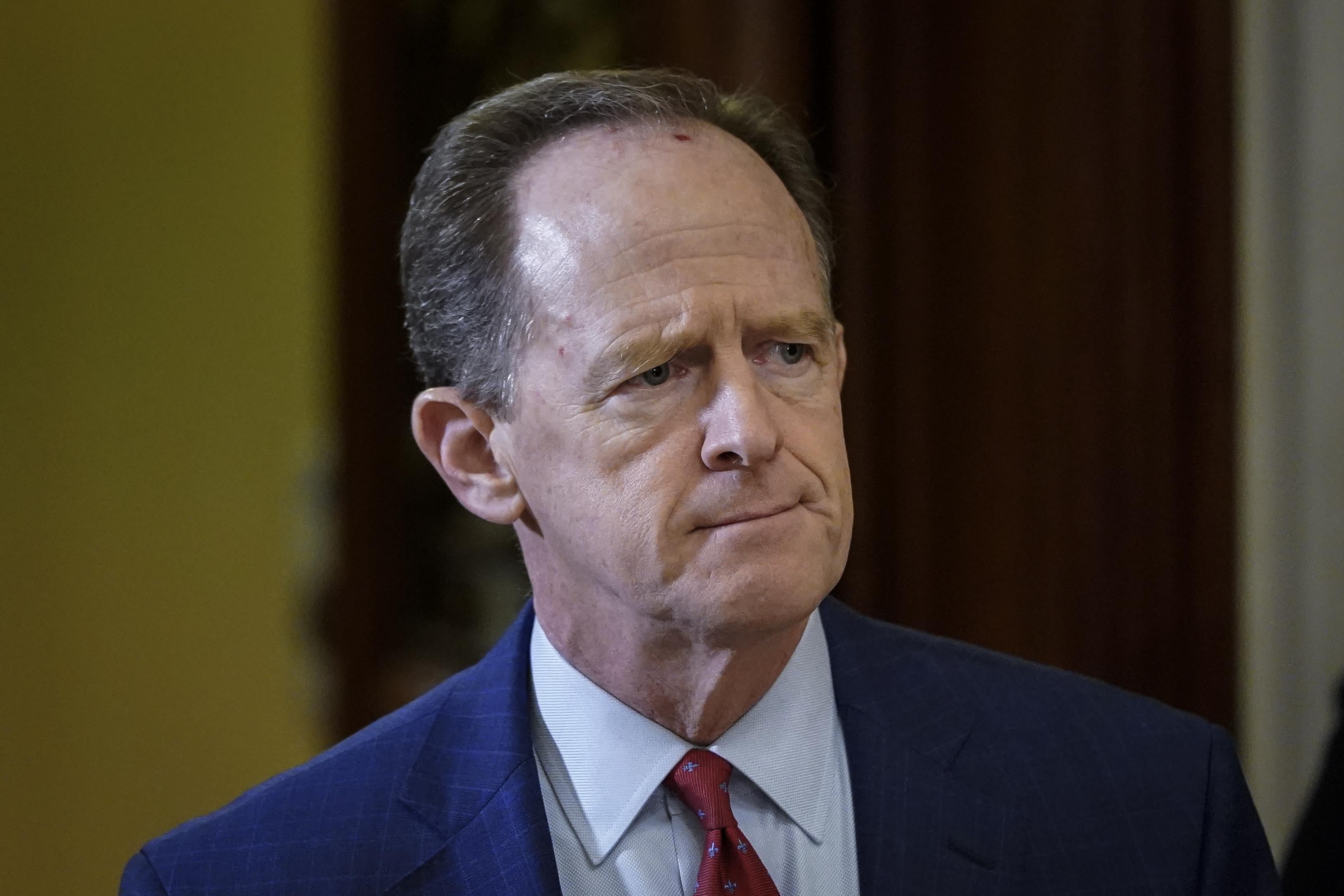 Sen. Pat Toomey (R-PA) leaves the Senate chamber during a recess at the U.S. Capitol on January 30, 2020 in Washington, D.C.