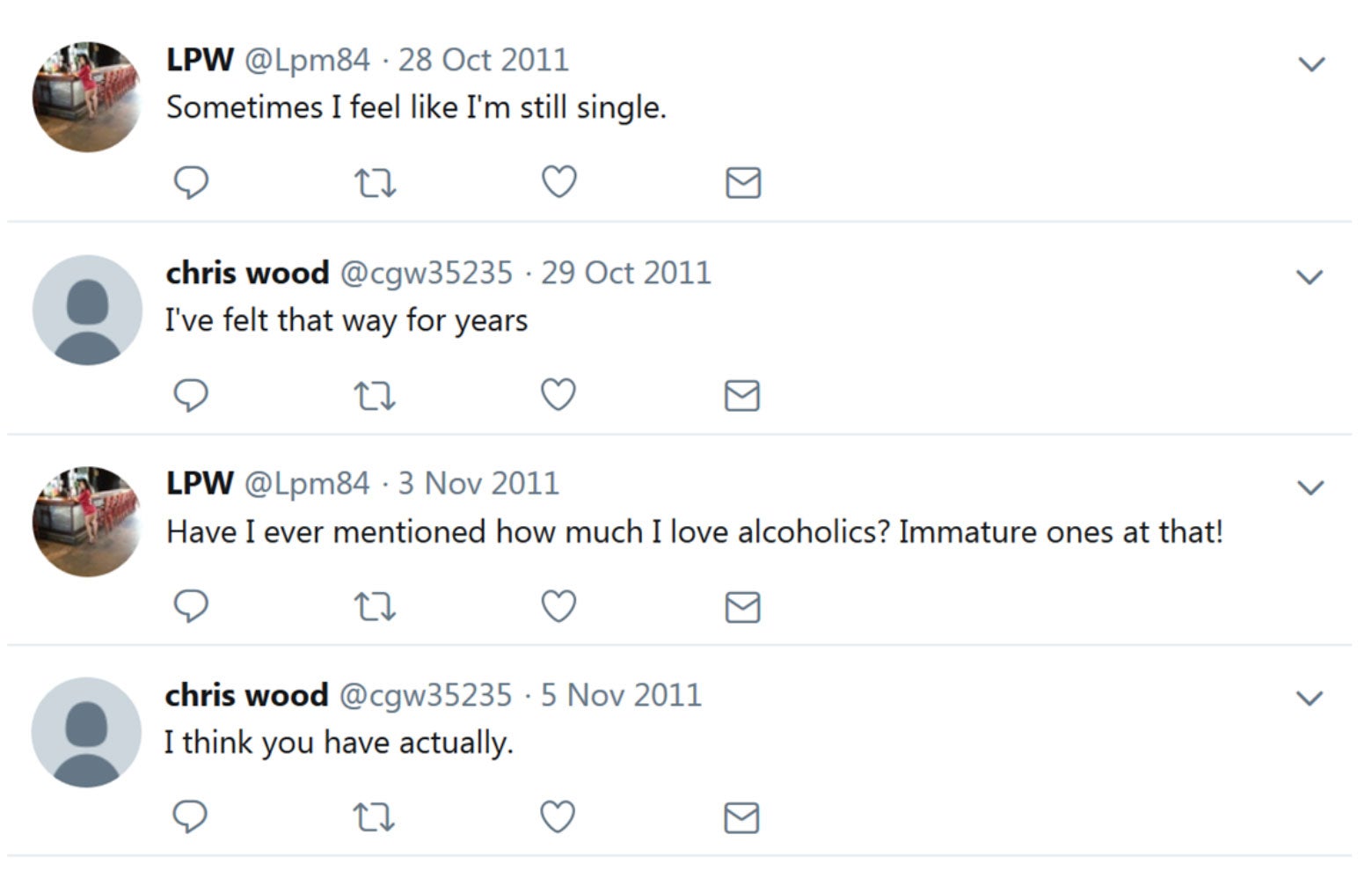 Sometimes I feel like I'm still single.
