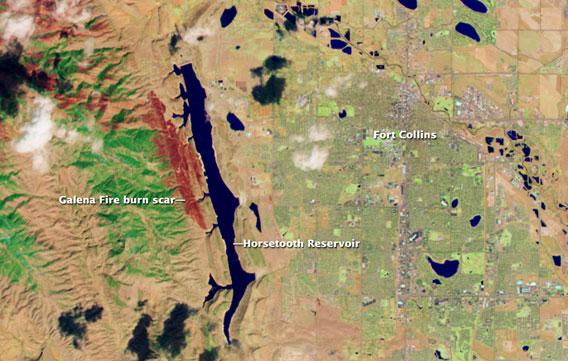 Ft. Collins Colorado from space