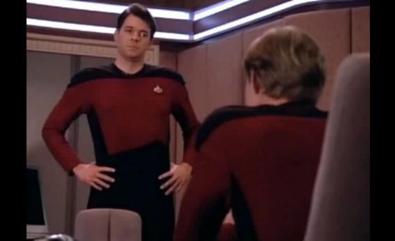 Riker sits, the supercut: No one sits like this Star Trek captain sits ...