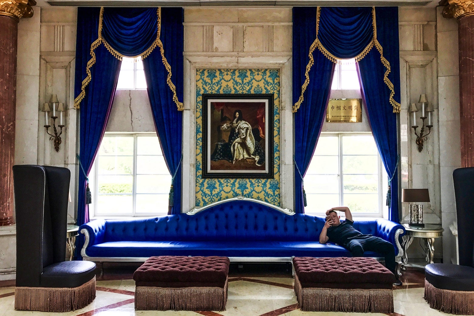 Inside Sky City’s luxury Tianducheng Hotel.