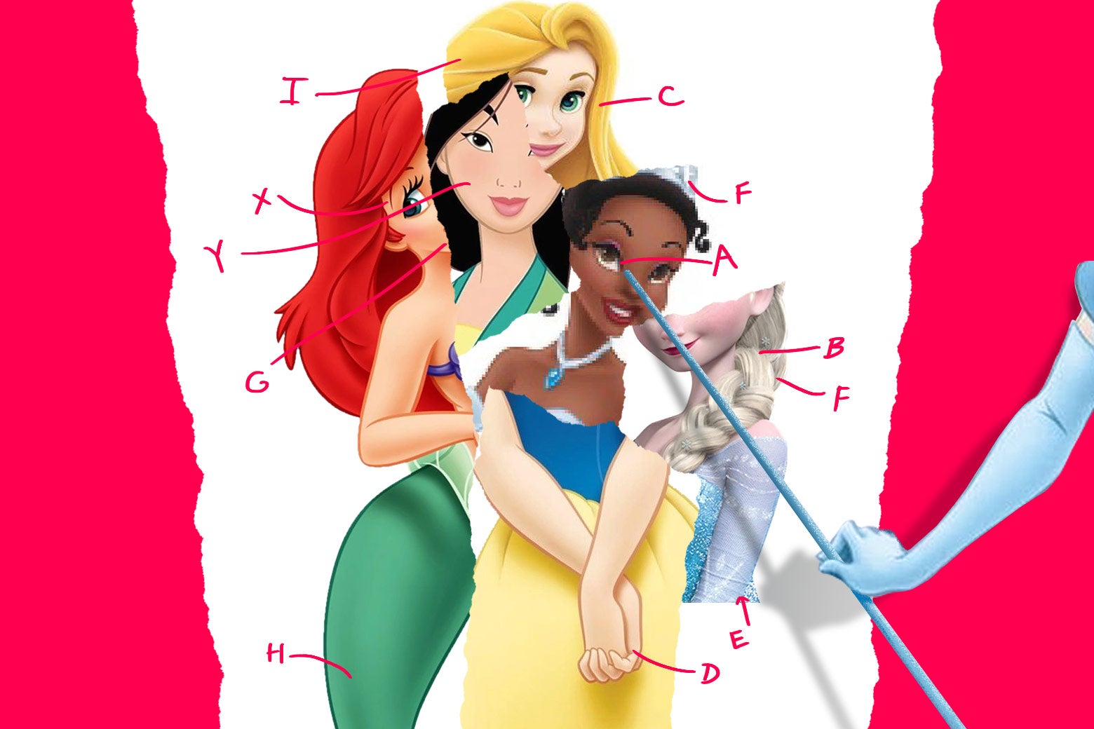 Photo illustration: Disney princesses