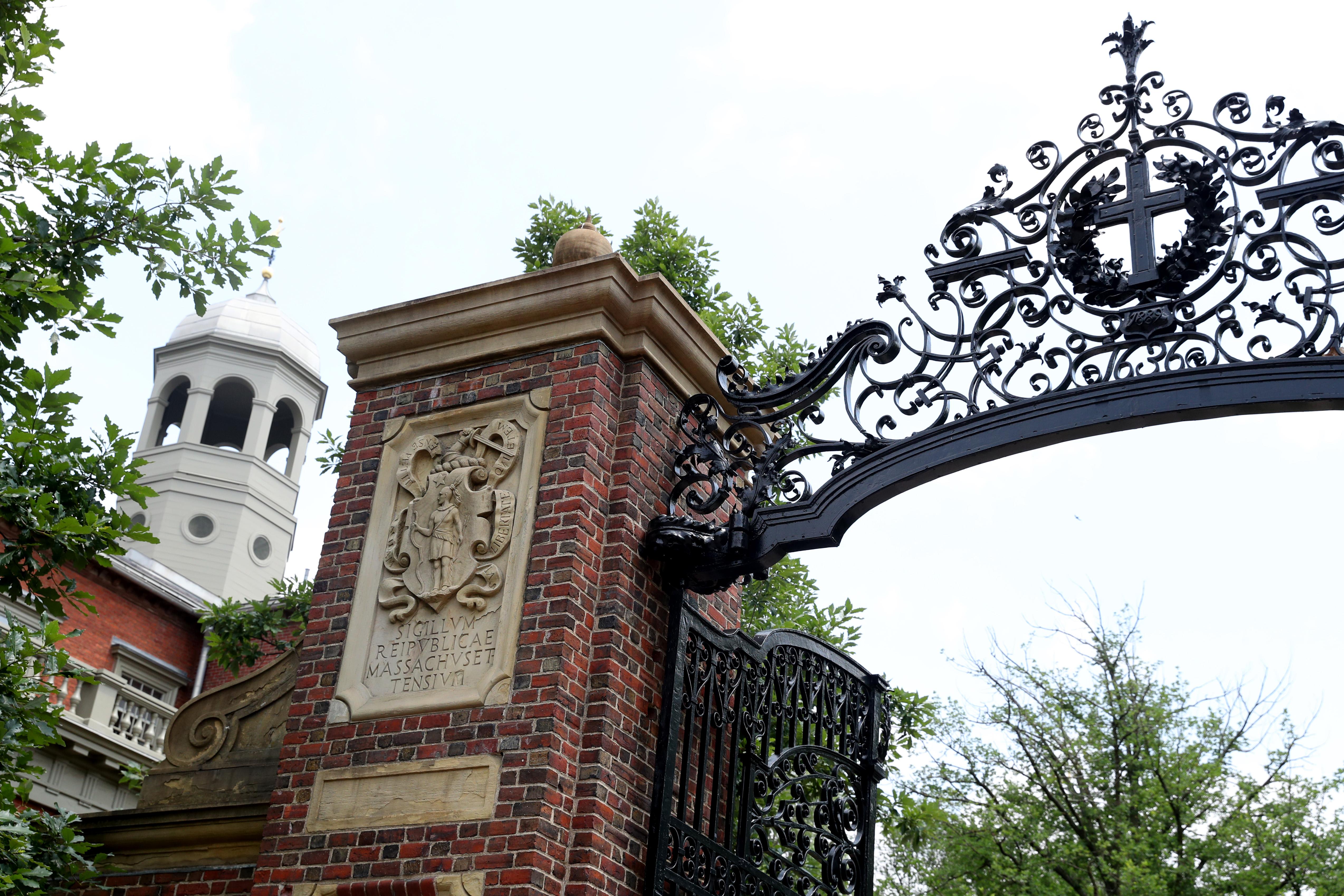 A gate to Harvard Yard