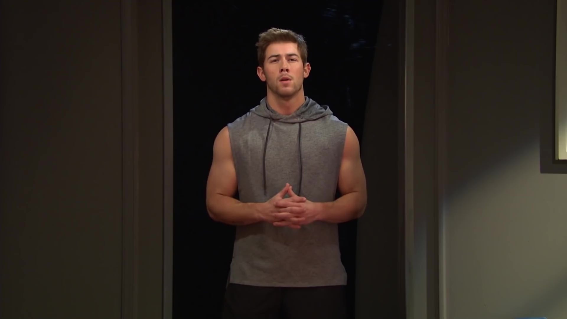 SNL Host Nick Jonas Takes Physical Fitness to a Cold, Empty Void