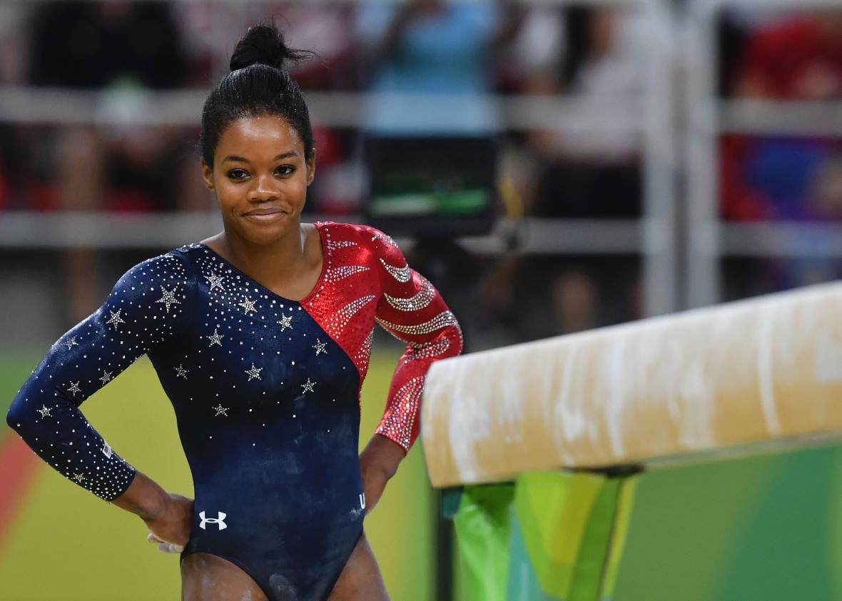 The U.S. women's gymnastics team's first 2016 Olympics leotard