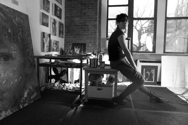 Artist Alyssa Monks in her studio.
