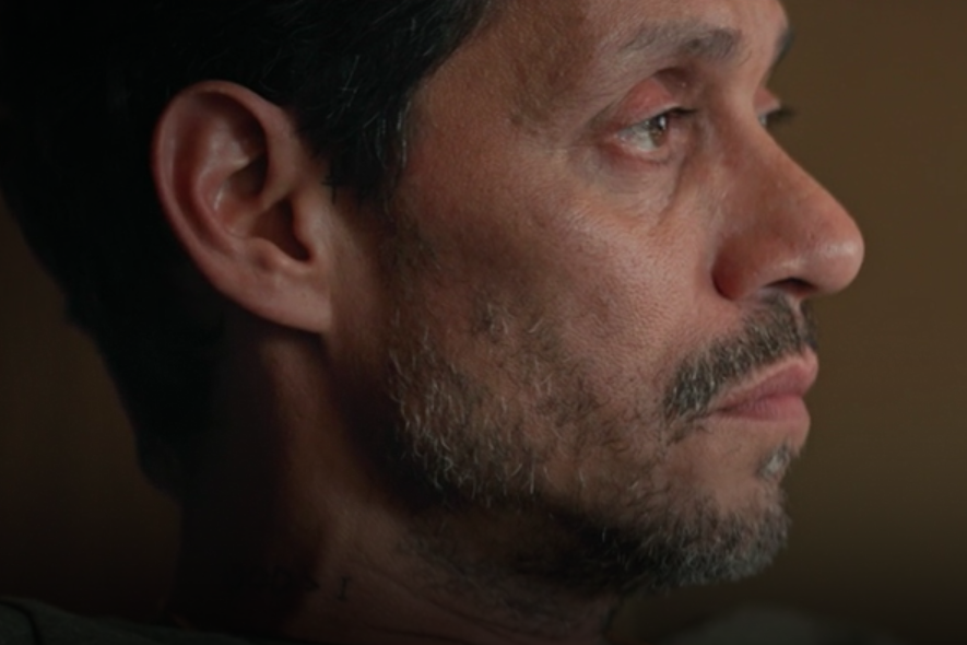 A close up of Marc Anthony's face.