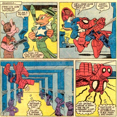 A Spider-Ham comic strip.