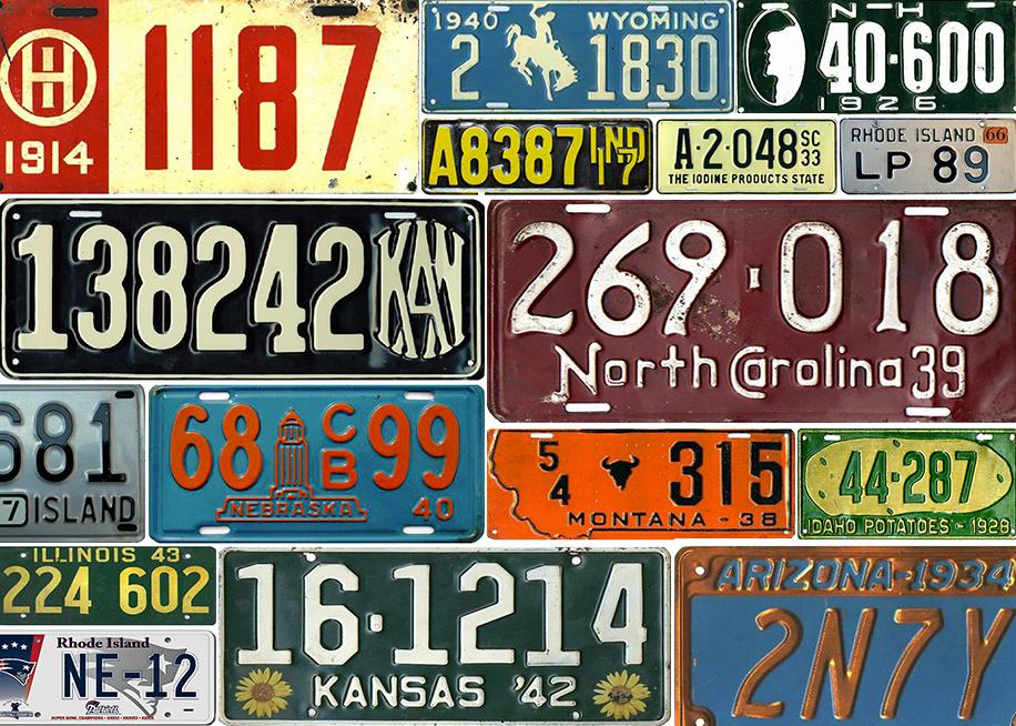 Vehicle store license plates