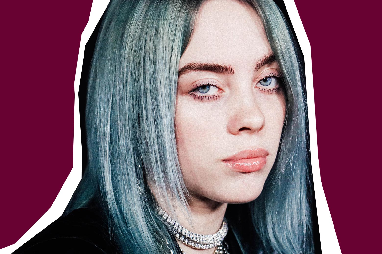 6. Billie Eilish's blue hair and white and green outfit from her "My Future" music video - wide 1