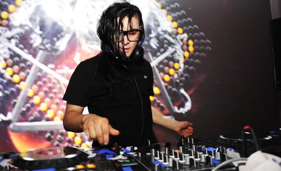 DJ Skrillex performs
