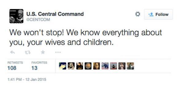 U S Central Command Twitter Account Hacked Possibly By Isis U S Central Command Twitter Account Hacked Possibly By Isis