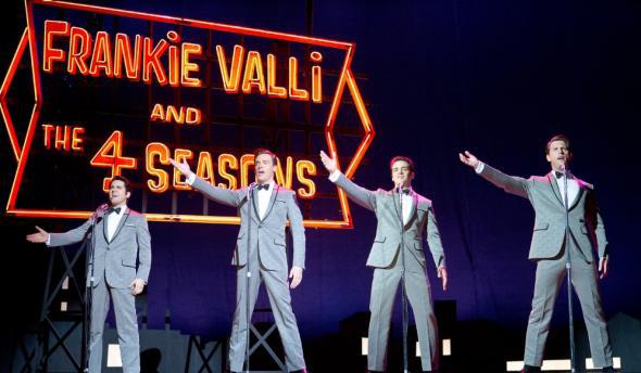 John Lloyd Young, Vincent Piazza, Erich Bergen, and Michael Lomenda in the film adaptation of Jersey Boys