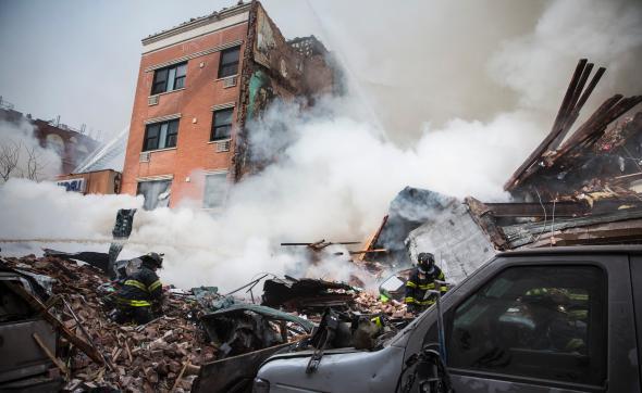 Harlem explosion-fire: Two buildings destroyed in massive blast from ...