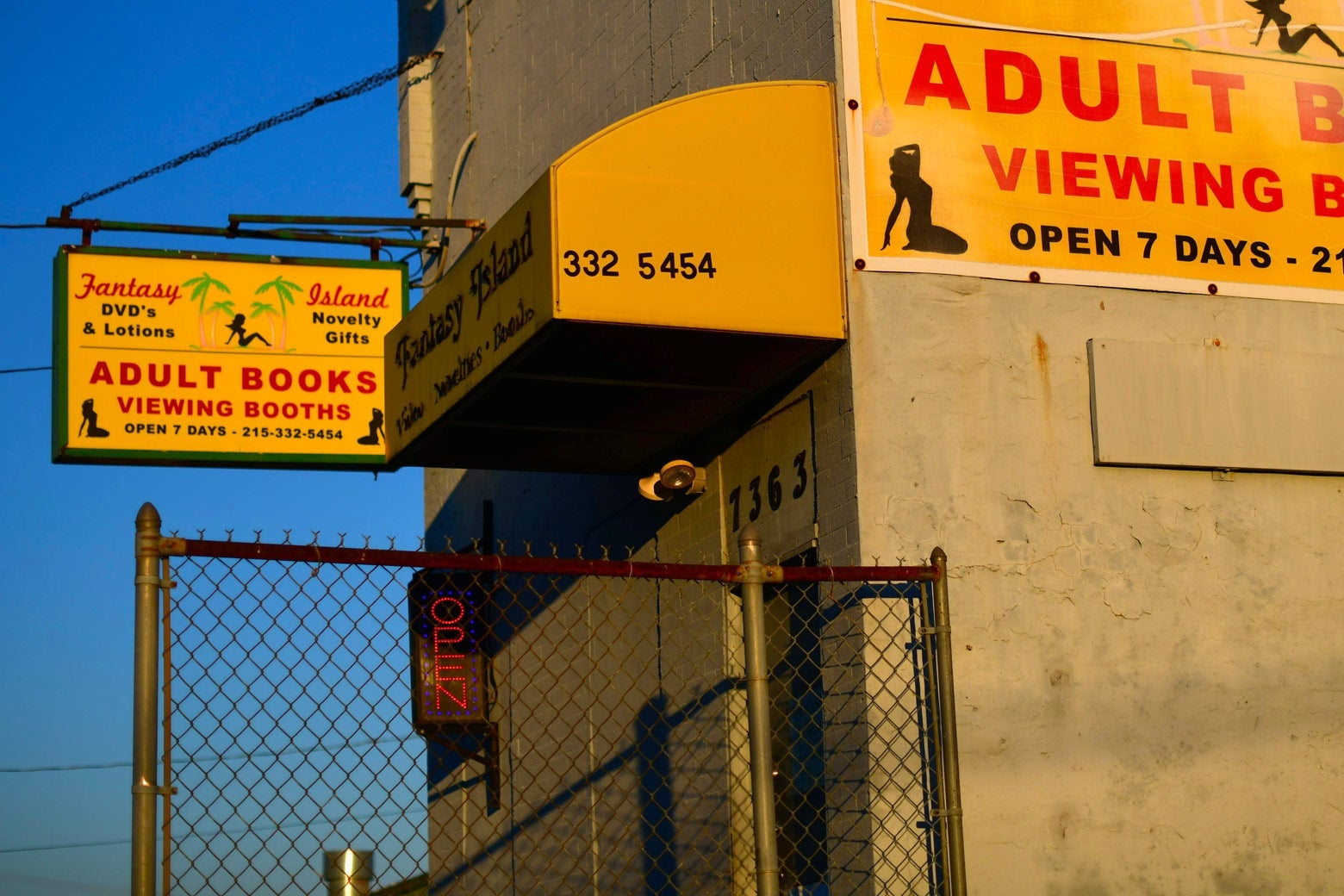 An interview with the owner of Fantasy Island adult bookstore and sex shop next to Four Seasons landscaping in Philadelphia. image image