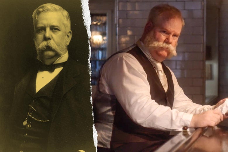 George Westinghouse and Jim Gaffigan, both with very large, bushy mustaches.