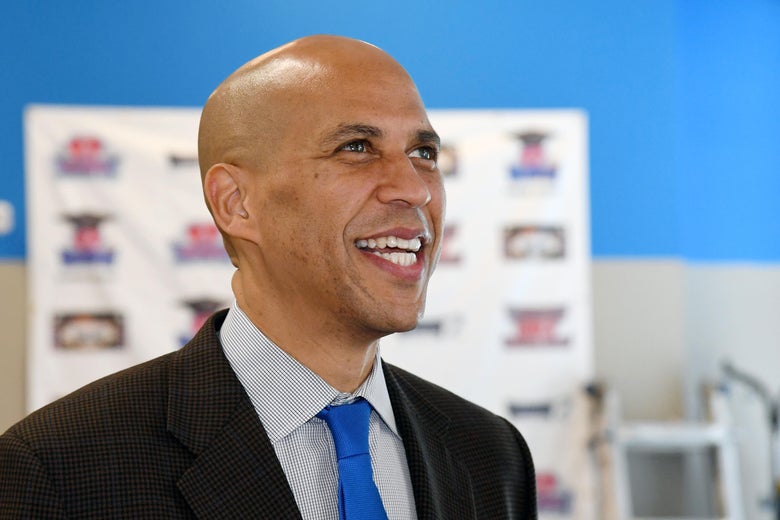 Cory Booker smiling.