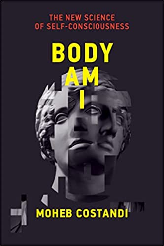 A book cover for Body Am I, with a fractal head on it. 