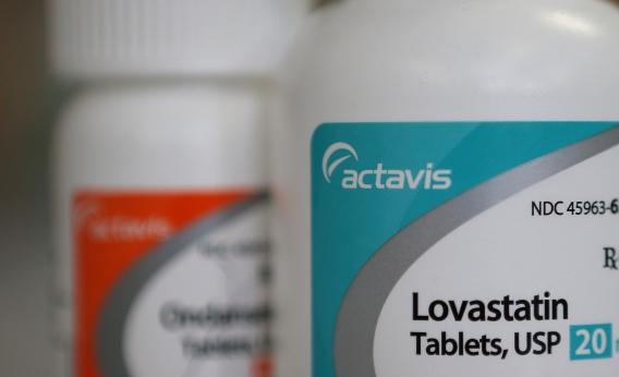 In this photo illustration, bottles of pharmaceuticals made by Actavis sit on a counter at Jack's Pharmacy on May 20, 2013, in San Anselmo, Calif.