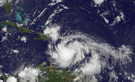 This image of Tropical Storm Isaac.